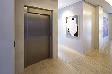 2 panel, sliding lift door